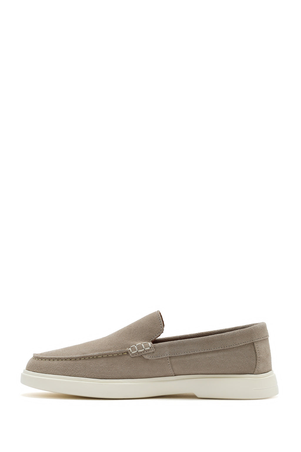 Erkek Bej Süet Deri Casual Loafer