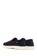 Men's Navy Blue Suede Leather Casual Loafer | Derimod