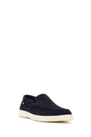 Men's Navy Blue Suede Leather Casual Loafer | Derimod