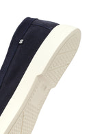Men's Navy Blue Suede Leather Casual Loafer | Derimod