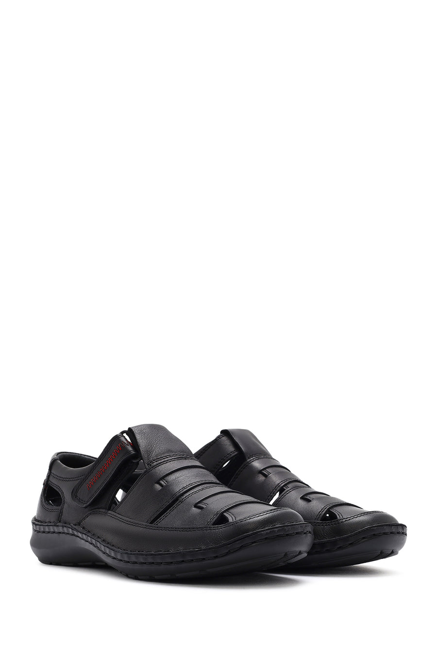 Men's Black Leather Casual Shoes
