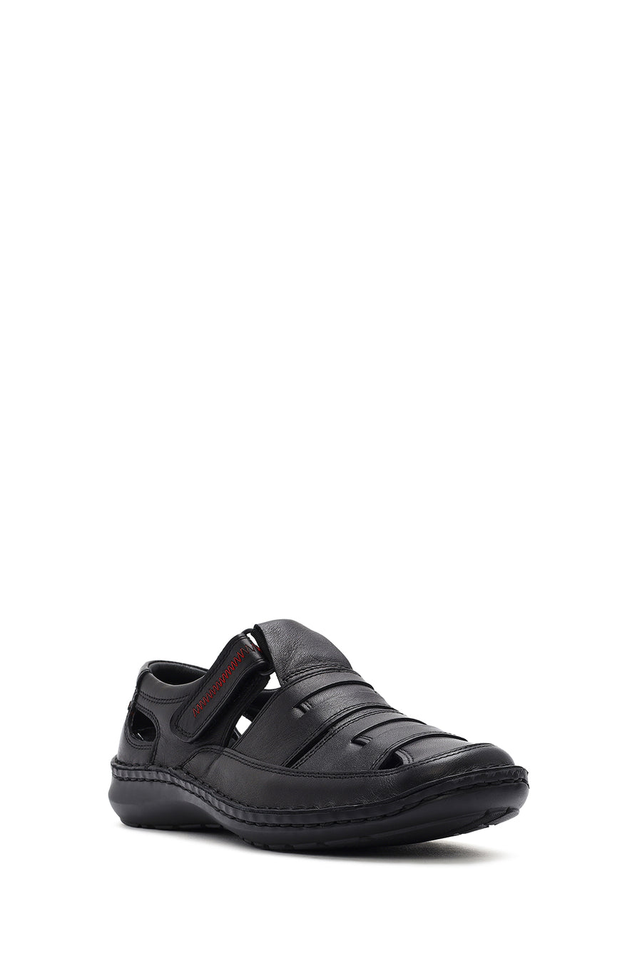 Men's Black Leather Casual Shoes