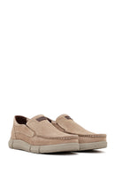 Erkek Bej Nubuk Deri Casual Loafer | Derimod