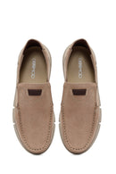Erkek Bej Nubuk Deri Casual Loafer | Derimod