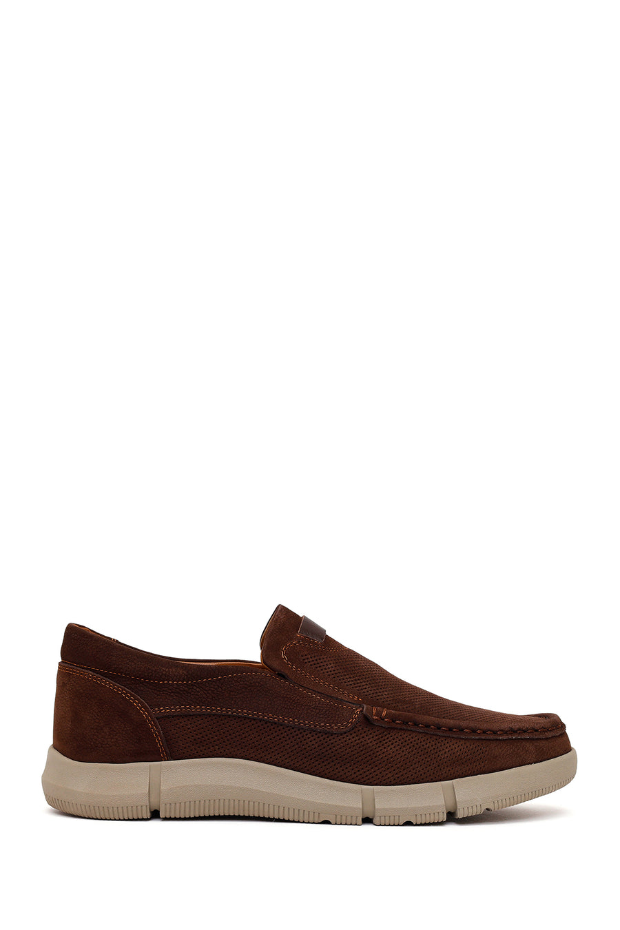 Men's Brown Nubuck Leather Casual Loafer 26SFD7104V3 | Derimod