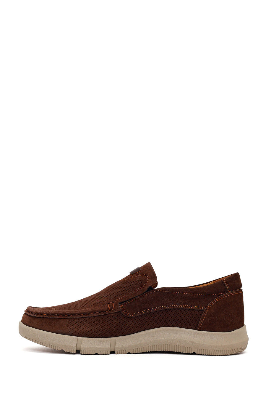 Men's Brown Nubuck Leather Casual Loafer