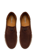 Men's Brown Nubuck Leather Casual Loafer | Derimod