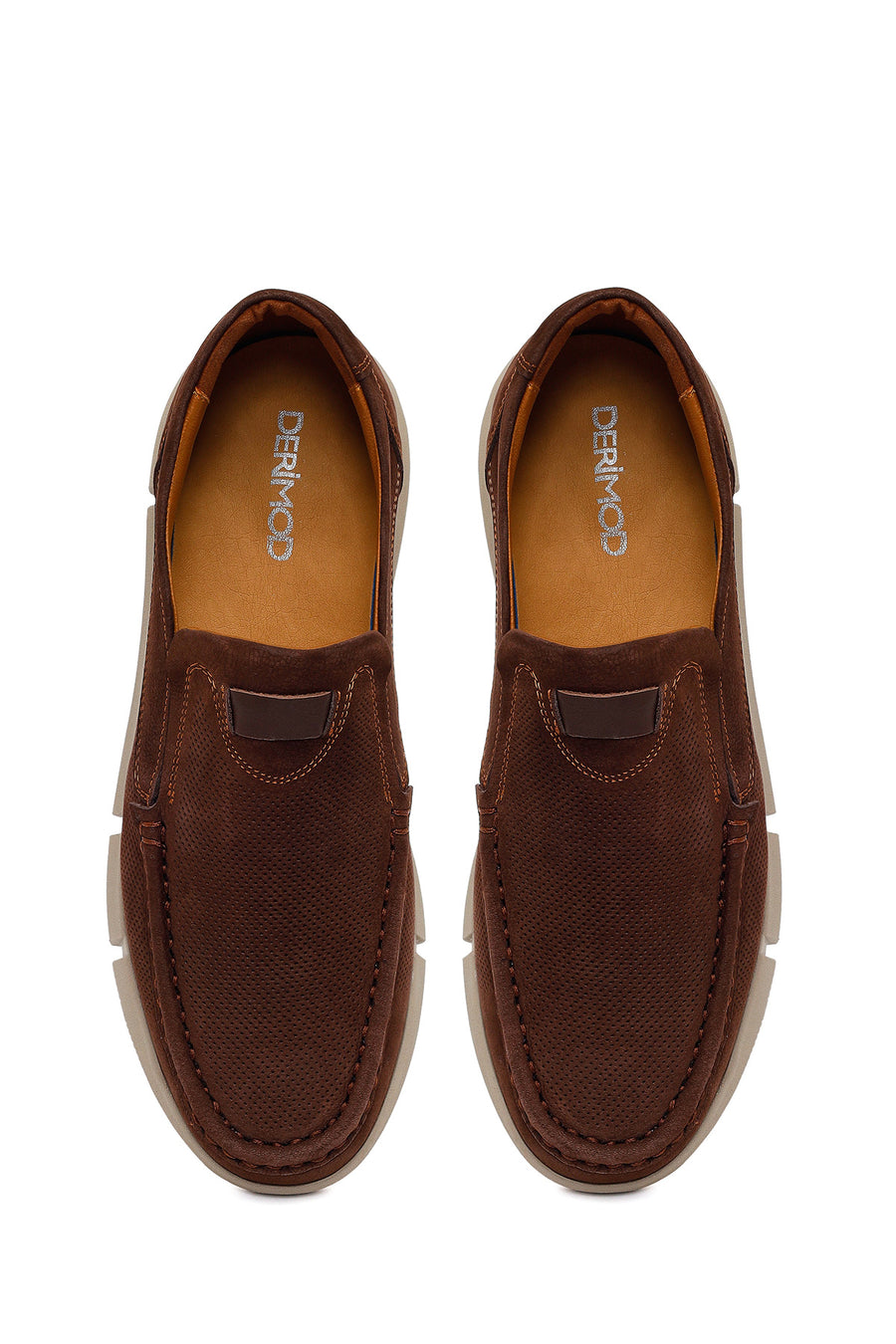 Men's Brown Nubuck Leather Casual Loafer
