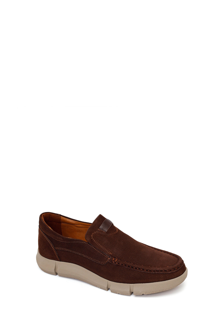 Men's Brown Nubuck Leather Casual Loafer