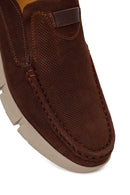 Men's Brown Nubuck Leather Casual Loafer | Derimod