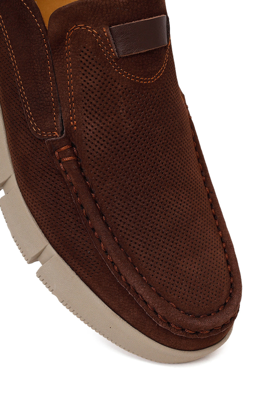 Men's Brown Nubuck Leather Casual Loafer