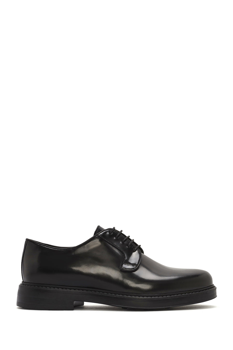 Male Black Lace-up Leather Casual Shoes 26SFD722122 | Derimod