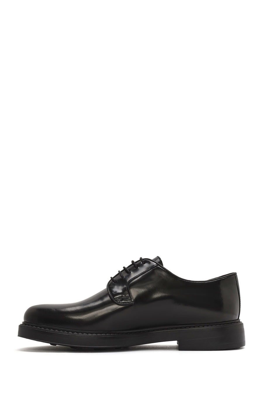 Male Black Lace-up Leather Casual Shoes