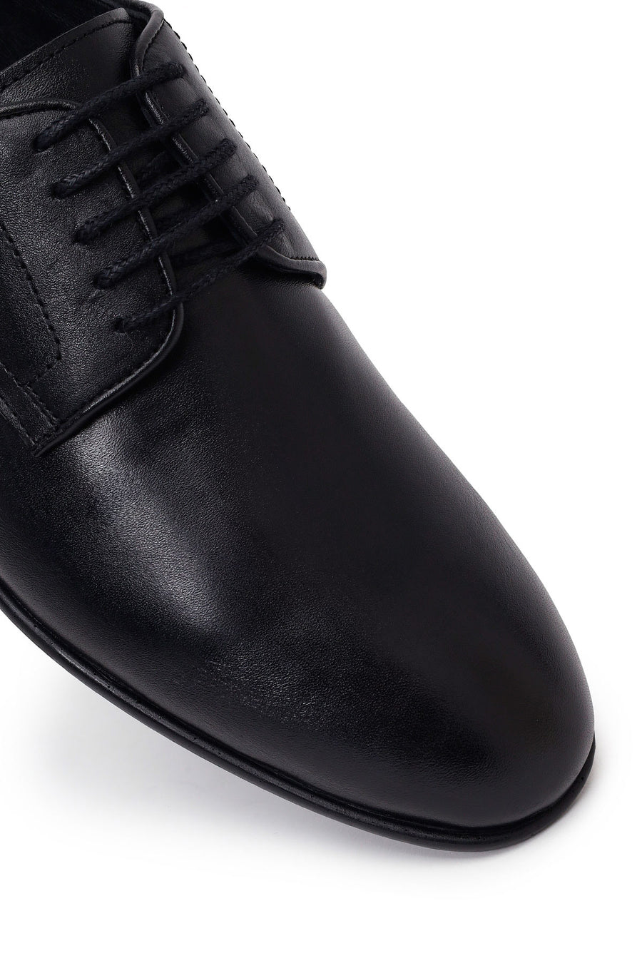 Male Black Lace-Up Leather Classic Shoes