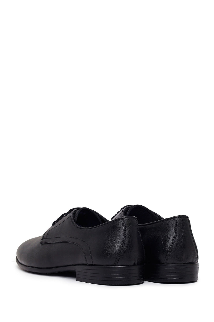 Male Black Lace-Up Leather Classic Shoes