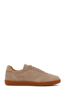 Erkek Bej Bağcıklı Süet Deri Sneaker | Derimod