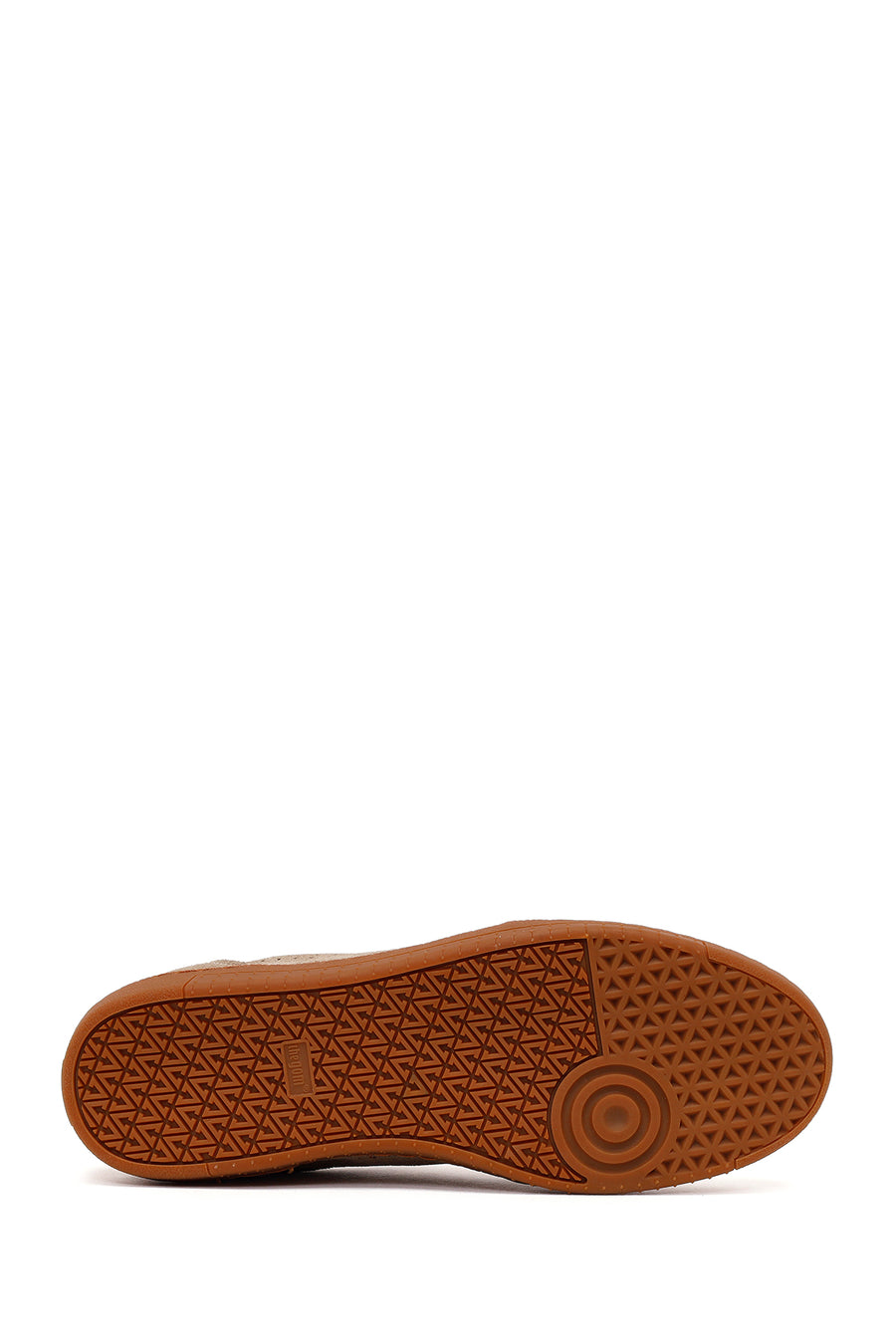 Erkek Bej Bağcıklı Süet Deri Sneaker