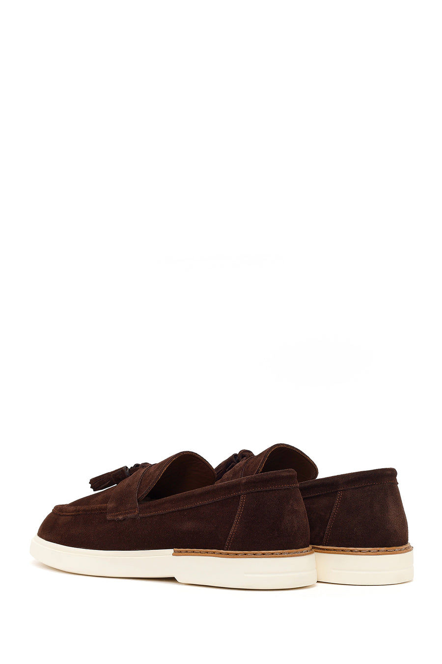 Men's Brown Tassel Suede Leather Loafer