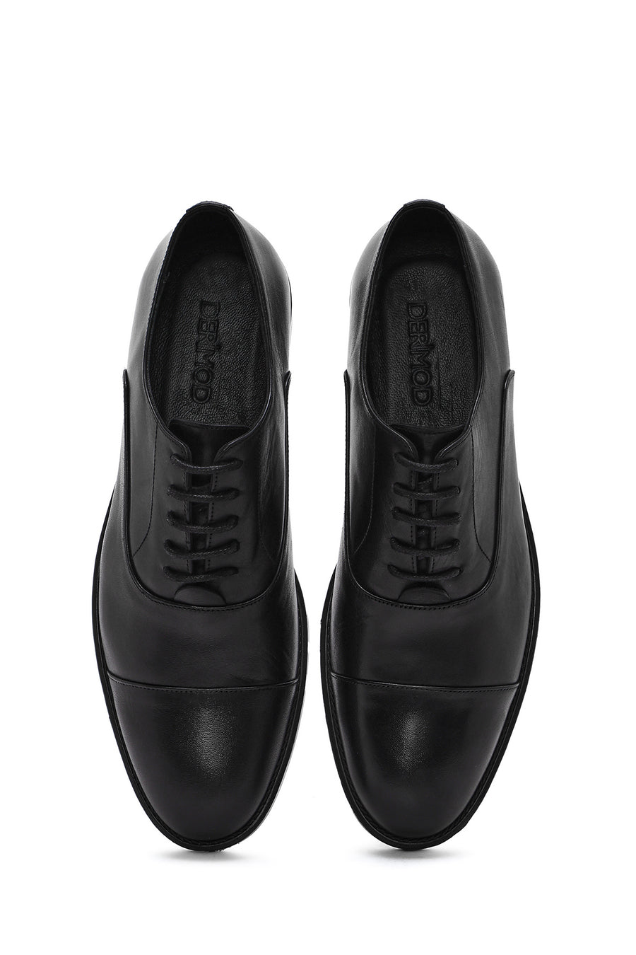 Men's Black Laced Leather Classic Shoes