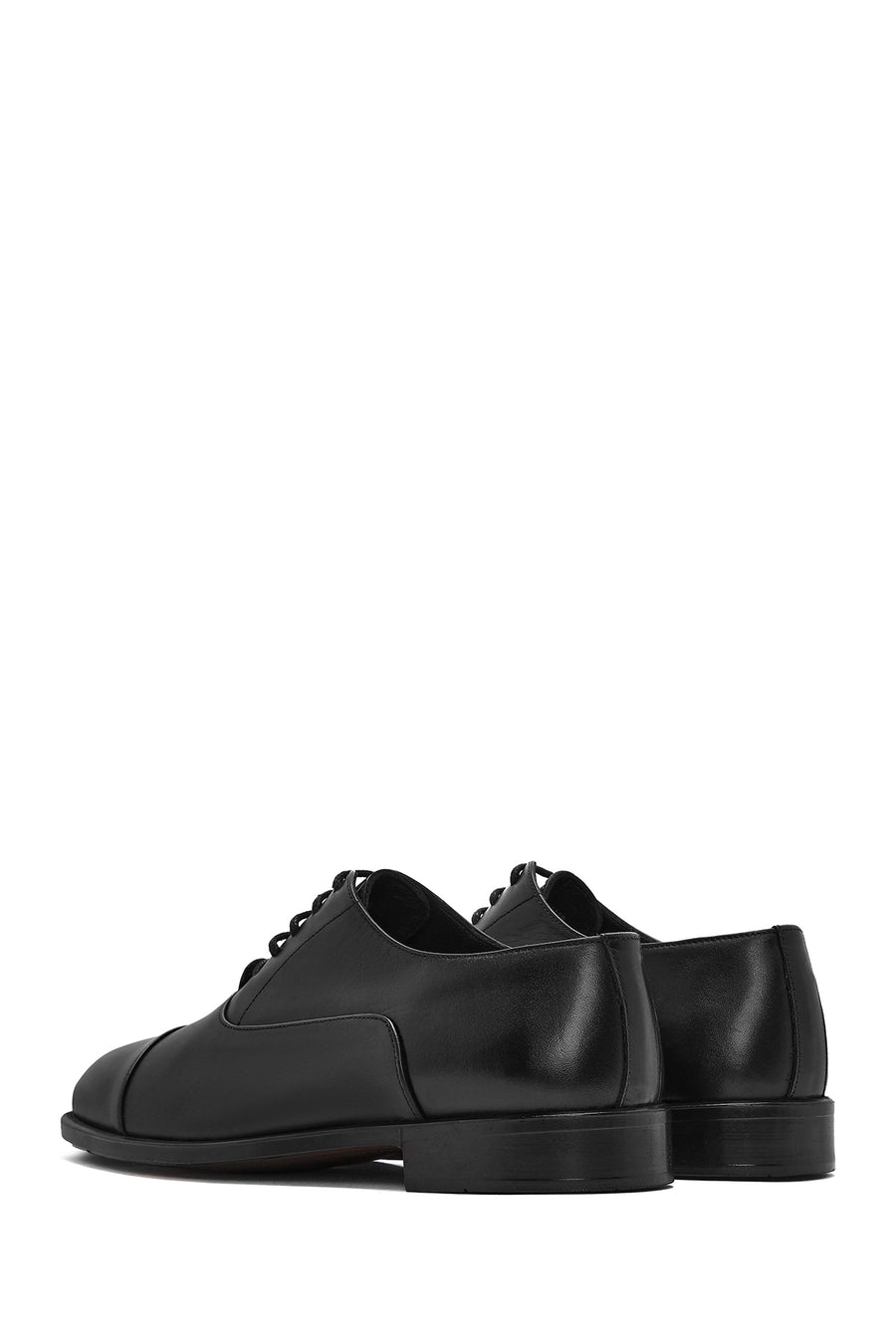 Men's Black Laced Leather Classic Shoes
