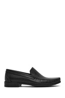 Men's Black Leather Loafer | Derimod