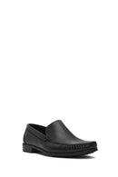 Men's Black Leather Loafer | Derimod