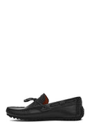 Erkek Siyah Püsküllü Deri Loafer | Derimod