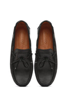 Erkek Siyah Püsküllü Deri Loafer | Derimod