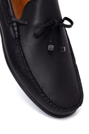 Male Black Leather Loafer | Derimod