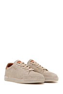 Erkek Bej Bağcıklı Süet Deri Sneaker | Derimod