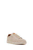 Erkek Bej Bağcıklı Süet Deri Sneaker | Derimod