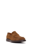 Men's Mink Chunky Suede Leather Loafers | Derimod