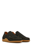 Men's Black Nubuck Leather Comfort Loafer | Derimod