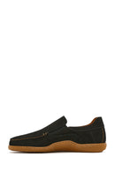 Men's Black Nubuck Leather Comfort Loafer | Derimod