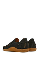 Men's Black Nubuck Leather Comfort Loafer | Derimod