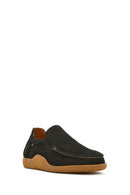 Men's Black Nubuck Leather Comfort Loafer | Derimod