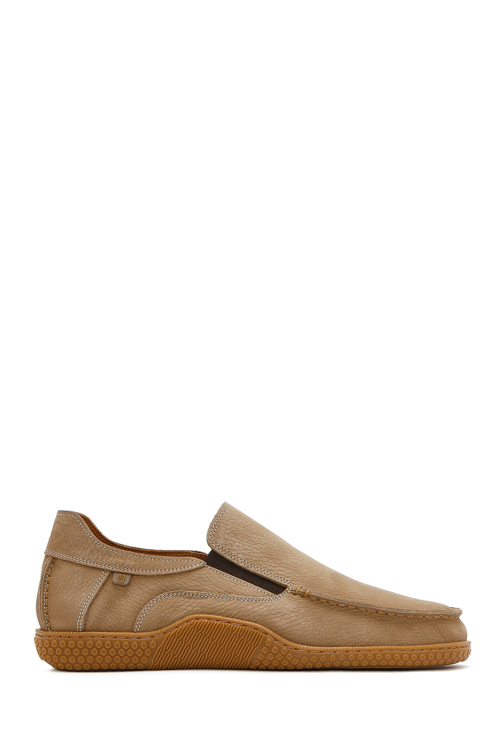 Erkek Bej Nubuk Deri Comfort Loafer