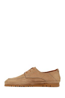 Men's Beige Lace-Up Nubuck Leather Casual Shoes | Derimod