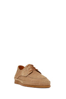 Men's Beige Lace-Up Nubuck Leather Casual Shoes | Derimod