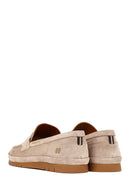 Men's Beige Suede Leather Loafer | Derimod