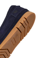 Men's Navy Blue Suede Leather Loafer | Derimod
