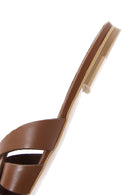 Women's Tan Leather Slippers | Derimod