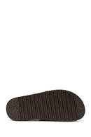 Woman Brown Patterned Thick-Soled Slippers | Derimod