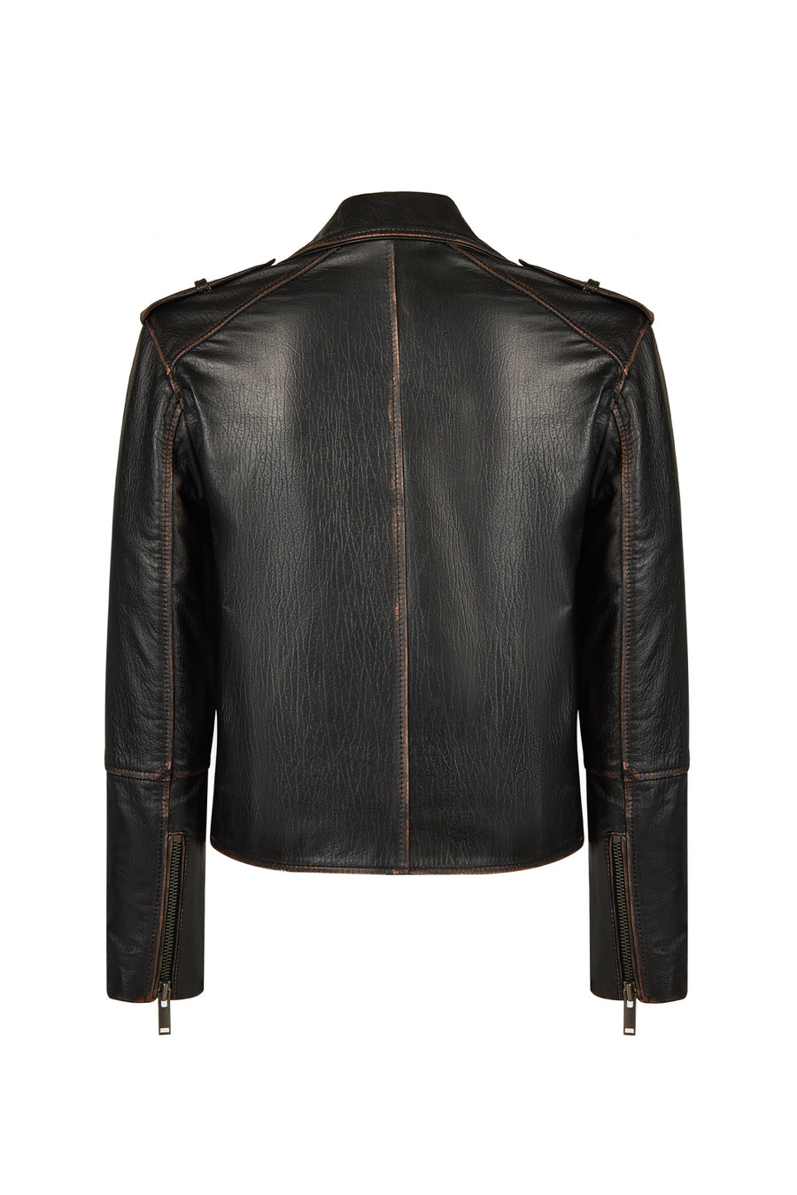 Oxford Woman Black Biker Leather Jacket