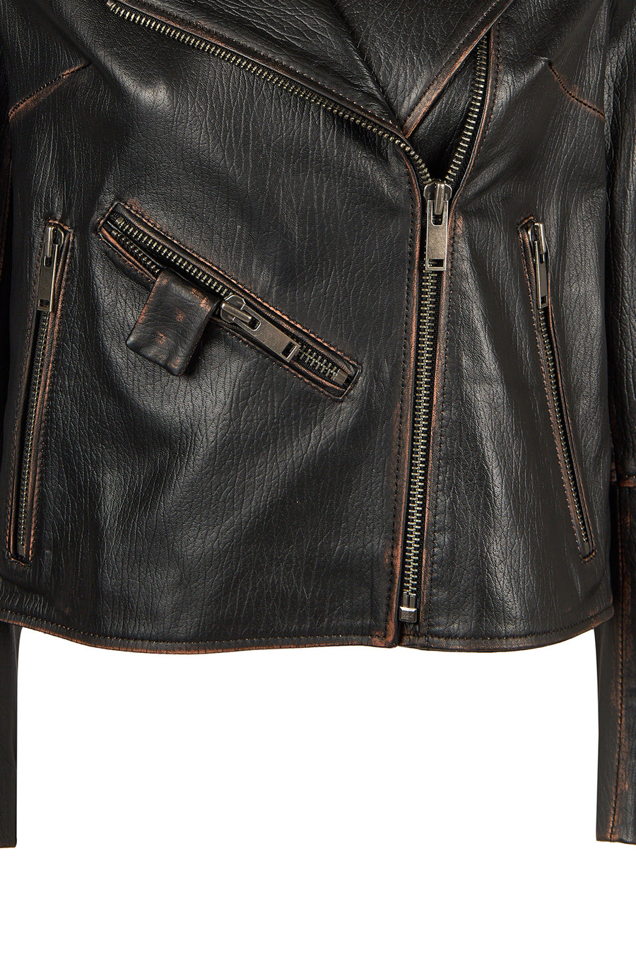 Oxford Woman Black Biker Leather Jacket