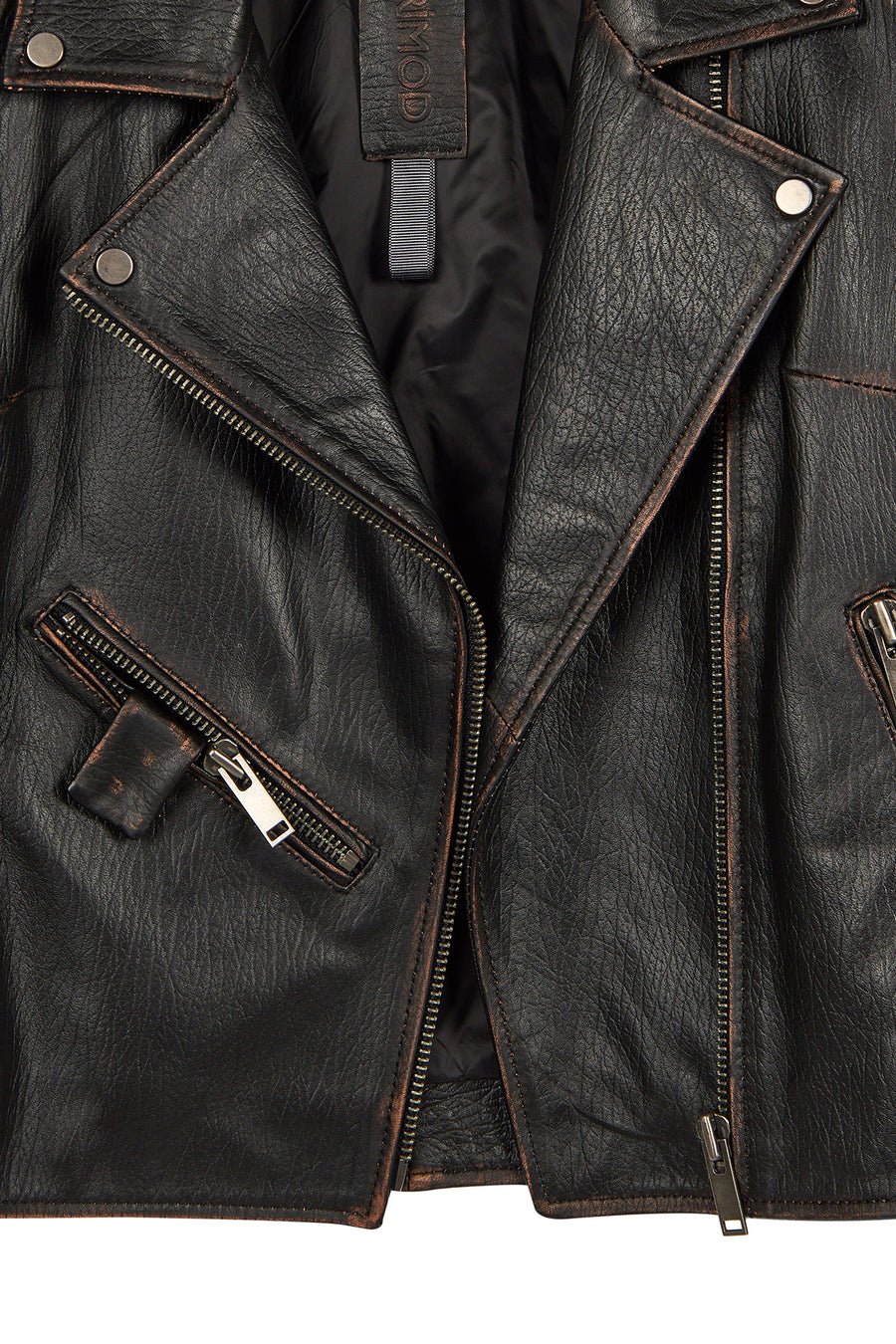 Oxford Woman Black Biker Leather Jacket