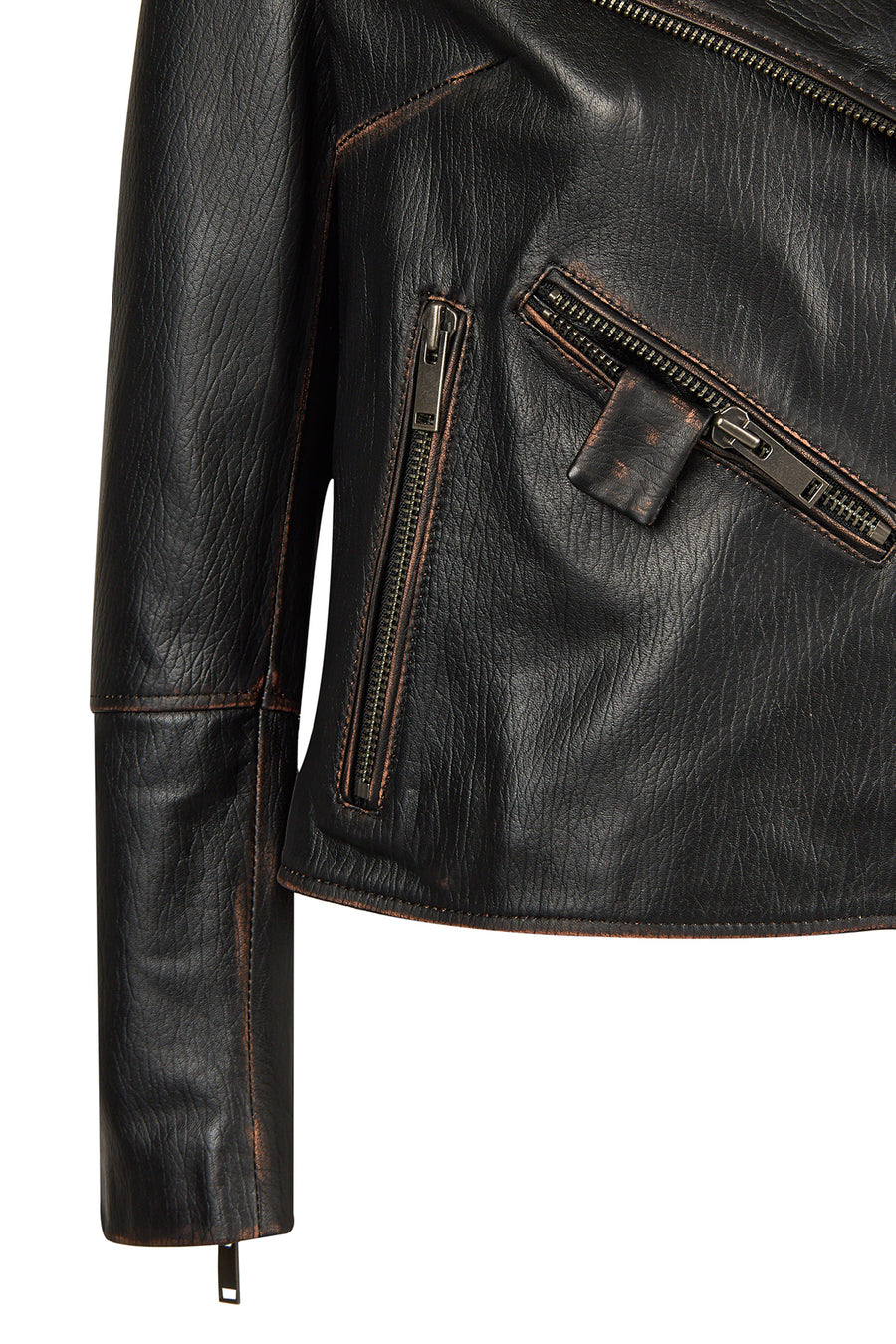 Oxford Woman Black Biker Leather Jacket