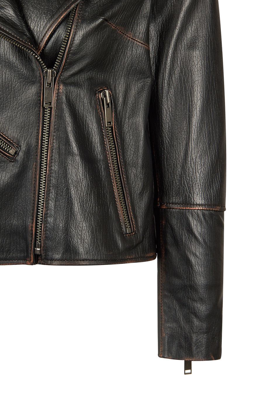 Oxford Woman Black Biker Leather Jacket
