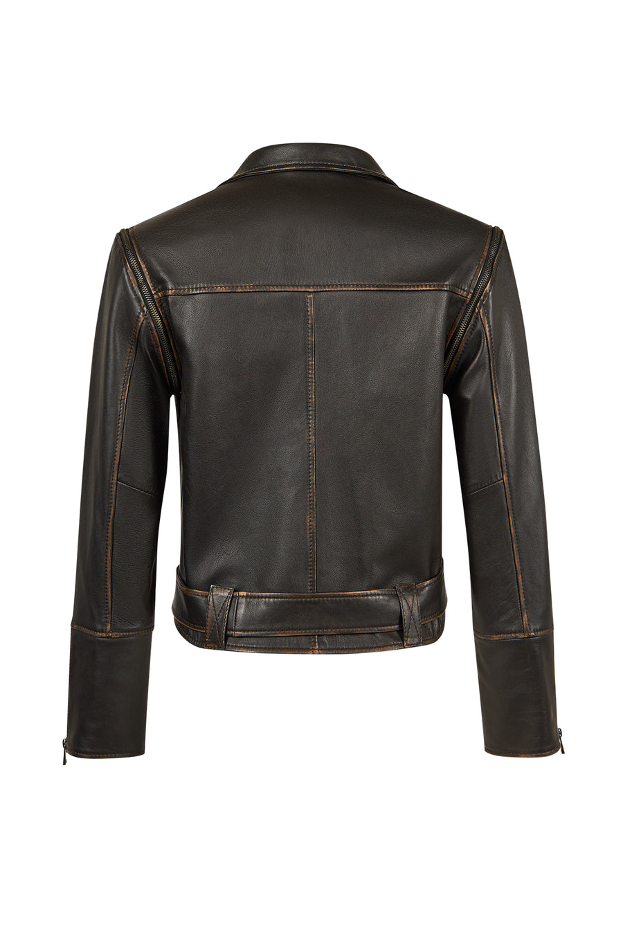 Nina Woman Black Vintage Leather Jacket