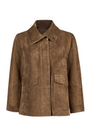 Florida Woman Mink A-From Suede Jacket | Derimod